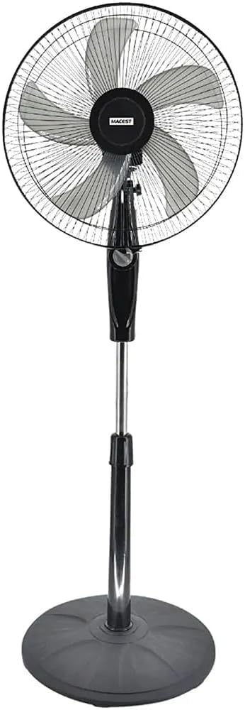 Macest Stand Fan, 40W Power, 3 Wind Speeds, Energy Saving, 2 Years Warranty - MC-41049, (Assembly Required)