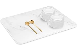 Stone Dish Drying Mat for Kitchen Counter - Quick Drying Miracle for Wet Dishes