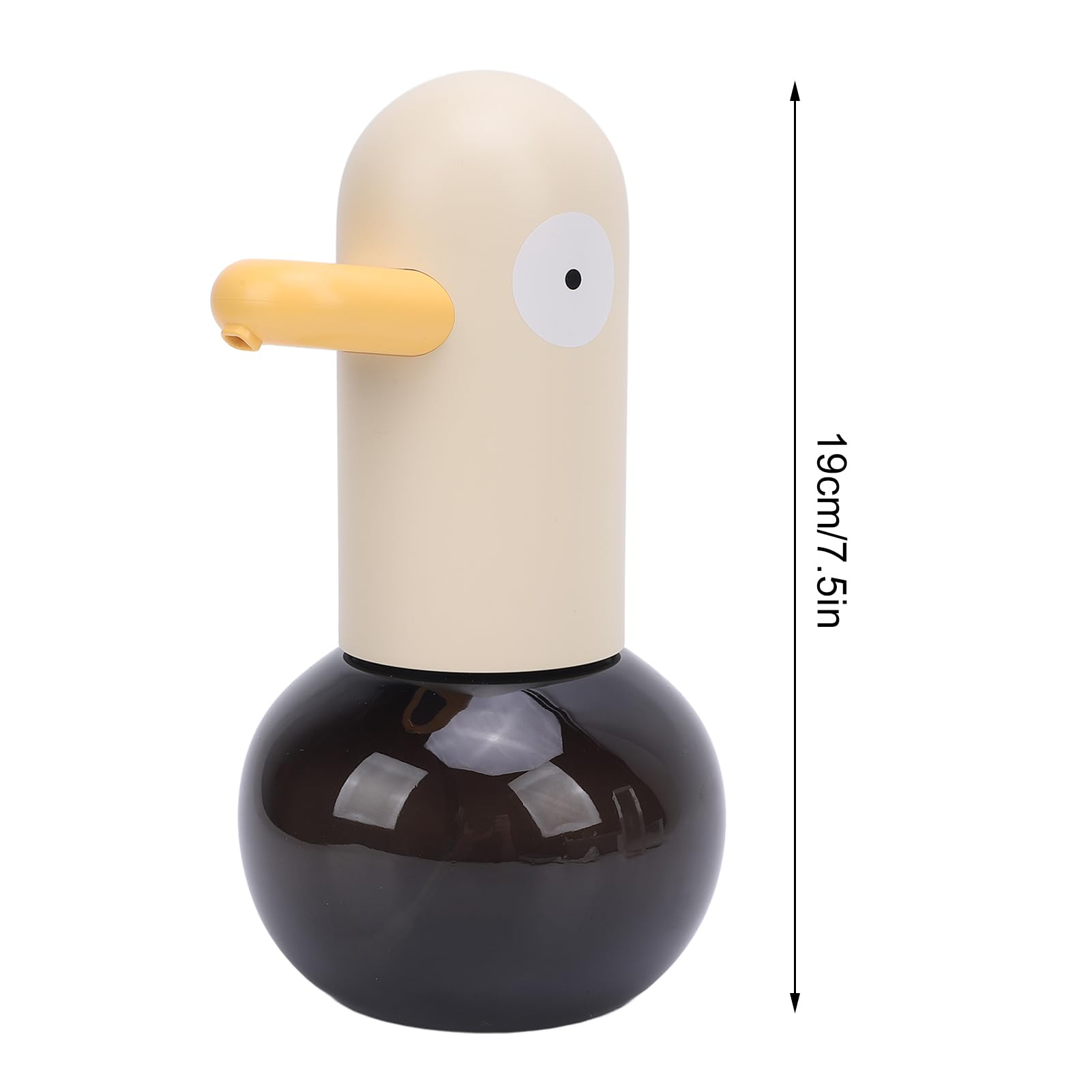 Sxhlseller Dispenser di Sapone con Anatra Simpatico Cartone Animato |Erogatore Automatico di Schiuma Touchless Ricaricabile per Bagno (Stile 2)