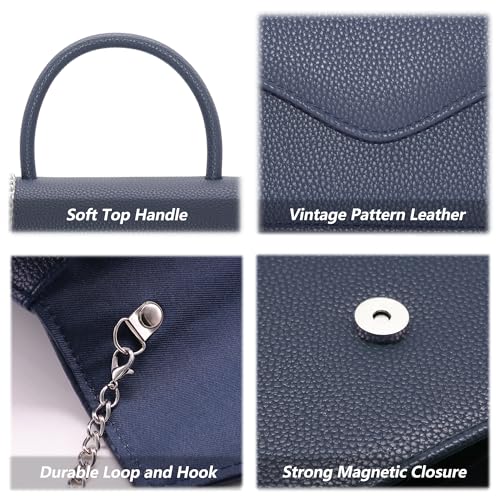 Image of Women's Evening Bag Bridal Party Clutch Purses Cocktail Prom Handbags with Patent Leather