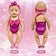 Carreuty 8 Stück Rosarot Meerjungfrau Schwimm-Set für 35-45cm Baby Puppen, 43cm Schwimmpuppe Kleidung Outfits mit Sommerliches Badeanzug Schwimmring Sonnenbrille Schuhe Seestern für 14-18 Zoll Puppen