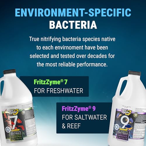Image of Fritz Aquatics FritzZyme 7 Live Nitrifying Bacteria Naturally Removes Amonia & Nitrite for Freshwater Fish (64-Ounce)