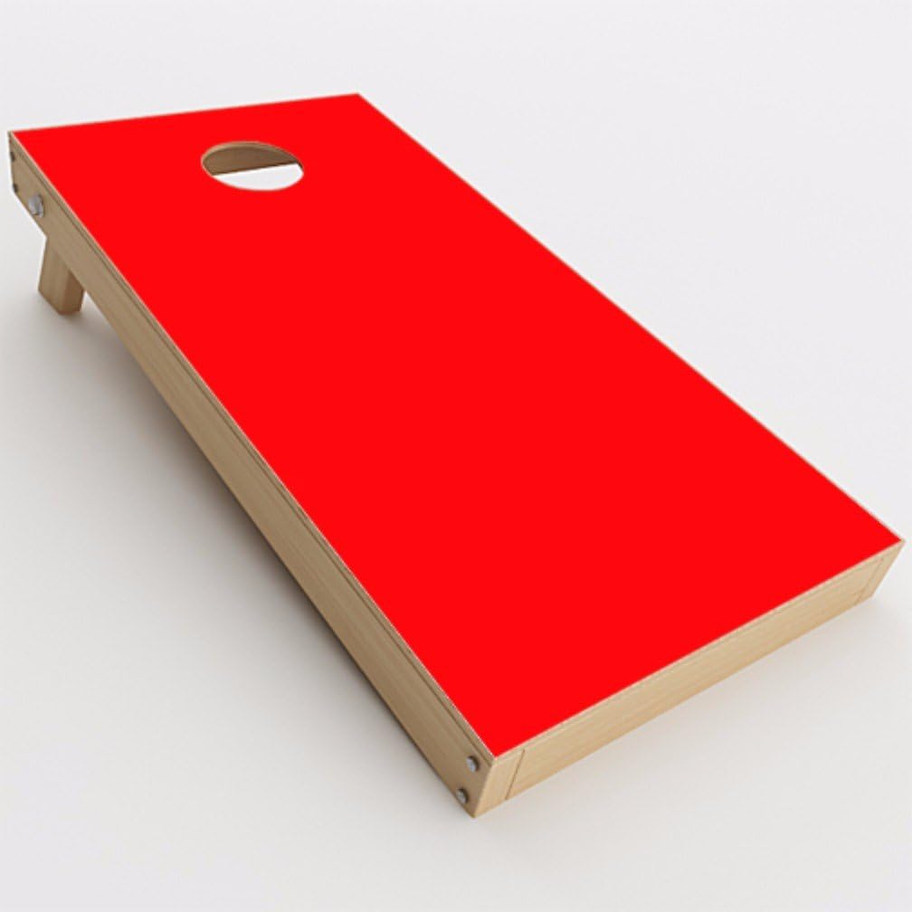 Skin Decal Vinyl Wrap for Cornhole Game Board Bag Toss (2xpcs.) / Solid Red Color
