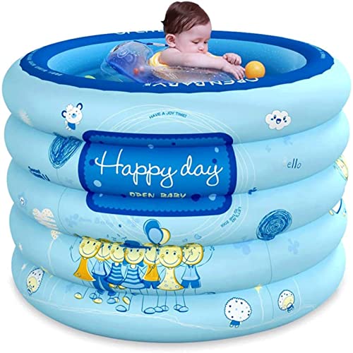 HJDQMDHA Centro de Juegos Piscina Inflable Redonda Gruesa de 5 Capas, Piscina Inflable Plegable Duradera, Piscina Inflable del Centro de Juegos de Agua de Verano