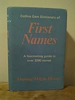 Dictionary of First Names (Gem Dictionaries) 0004587480 Book Cover