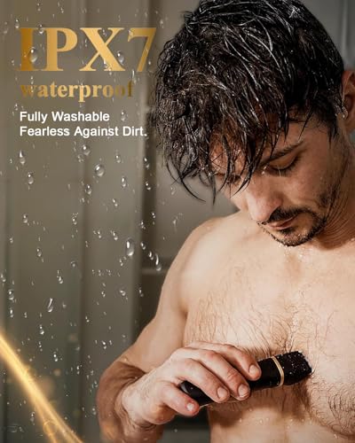 Image of Body Hair Trimmer for Men-3 in 1 Electric Razor Groin Groomer,IPX7 Waterproof,Versatile Hair Trimmer for Ball /Pubic /Chest /Beard /Nose,USB-C Rechargeable,Gifts for Him Dad