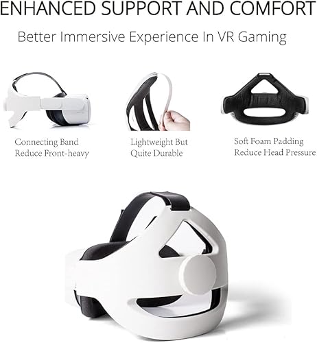 Miniatura 5 de SINWEVR Correa ajustable para la cabeza compatible con auriculares Quest 2 VR, correa de repuesto Elite para mayor apoyo y comodidad en realidad