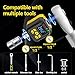 WAXTRON Digital Torque Wrench Adapter 1/2 Drive - 15-295 ft-lb (20-400 Nm) Heavy-Duty, ±2% Accuracy, Includes 1/4 and 3/8 Adapters, Compatible with Breaker Bar, 4-Piece