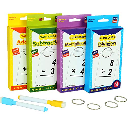 Helaku Math Flash Cards -Multiplication Flash Cards- Addition, Subtraction and Division Flash Cards Multi Math Flashcards ( 0-12)