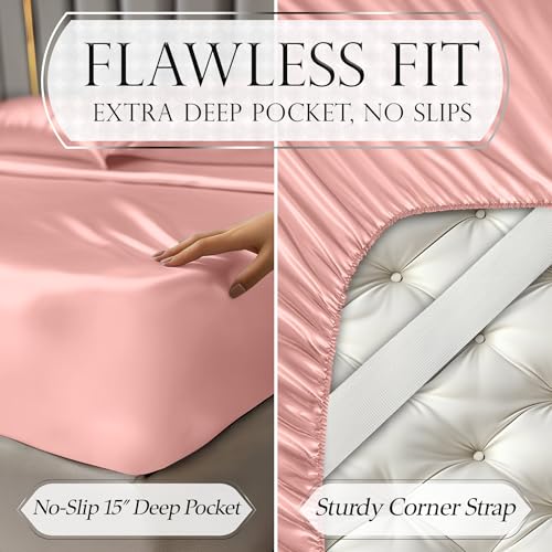 Image of DECOLURE Satin Sheets Full Size | Softer Than Silk | Luxury 4 Pc Bed Set
