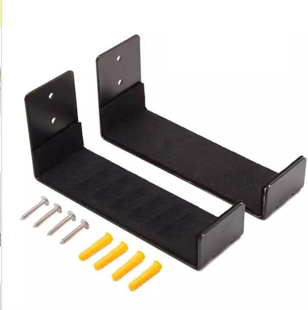 2pcs Snowboard Wall Mount Clips, Metal Hooks for Indoor & Garage Storage, Durable Black Snowboard Holders, 16.5cm Length – Perfect for Organizing Snowboards