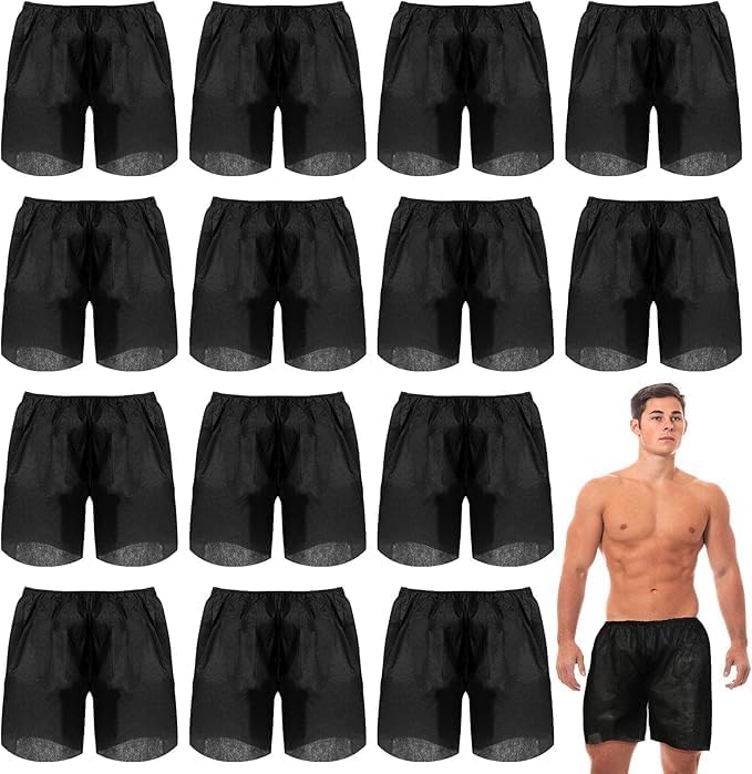 Global Star Disposable Men's Non-Woven Boxer Shorts - Breathable & Comfortable Spa and Salon Equipment for Relaxation