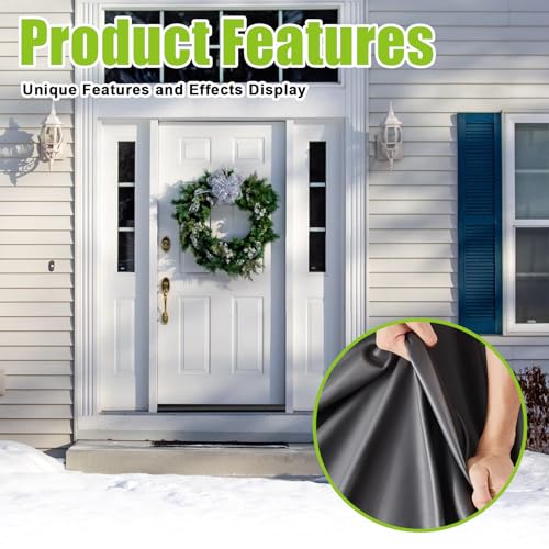 3 stuks dubbele tochtstopper, 96 cm, tochtstopper voor deur, isolerend, tochtstopper, onder de deur, onder de deur, voor onder de deur, binnen en buiten, bescherming tegen (zwart) - Image 3