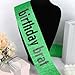 BAHABY Glitter Birthday Brat Sash, Brat Themed Birthday Sash for Women Men 365 Party Girl Decorations, HBD Party Supplies