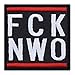 Parche: FCK NWO Hipster Patch Rocker Patch Imagen de Planchar Biker Pegatinas para Coser Divertido Frase New World Order Agenda 2030 Aplicación para Chaquetas/Trajes/Vaqueros/Bolsos 60 x 60 mm
