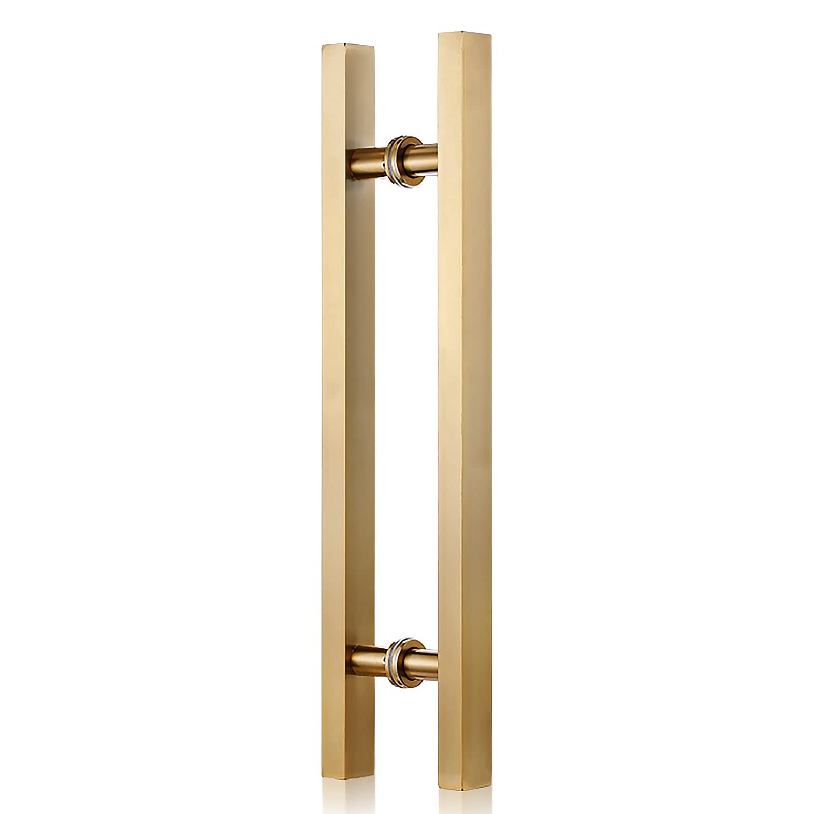 BHGFYXBS 24/40 In Push Pull Door Handle, Brushed Stainless Steel Classic Square Gate Handles, For Kiten Shower Por Entry, Back To Back Mounted/D/50Cm/19.7In,D-80Cm/31.5In,D-80Cm/31.5In