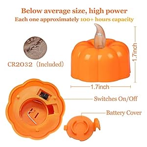Turnmeon 12 pack fall pumpkin tea lights led pumpkin flame less candles battery operated fall decoration flickering candles for fall thanksgiving table decoration home halloween indoor party decor  urban country home decor
