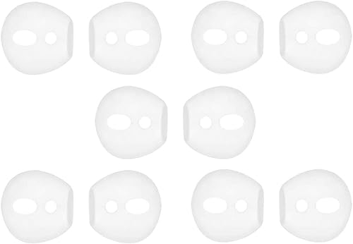 Miniatura 2 de BLUEWALL Auriculares compatibles con auriculares AirPods, ajuste ultrafino, para AirPods 1 y AirPods 2, 5 pares, blanco, negro, rosa, dorado y morado