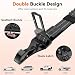 Tivray 2 Stück Anschnallgurt Hund Auto, Bungee Hund Auto Sicherheitsgurt, Auto Sicherheitsleine mit Schnalle und Clip Haken, Einstellbar Reflex Geschirr Tether, 360° Swivel Karabiner, Schwarz