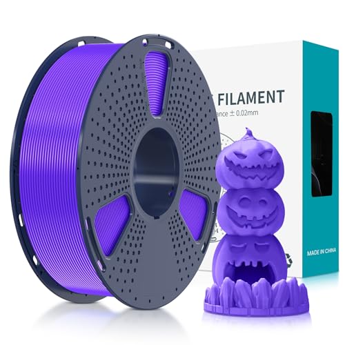 Image of SUNLU Fluorescent PLA 3D Printer Filament, PLA Filament 1.75mm, Brighter Color for Halloween Decoration, Neatly Wound Filament, Fit Most FDM 3D Printer, 1kg Spool, Fluorescent Purple