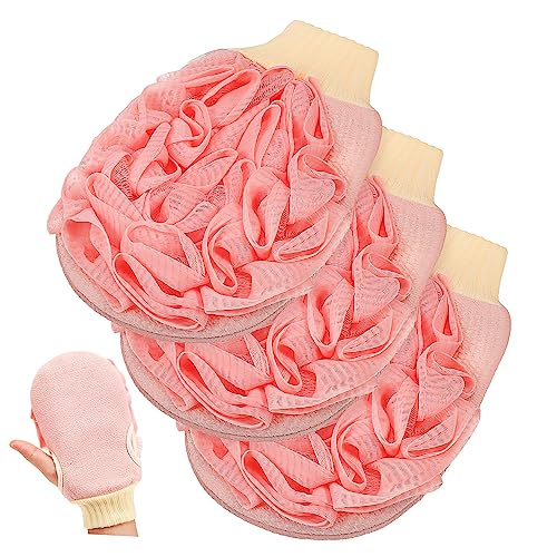 NOLITOY 3 Piezas depurador de ducha de piel limpieza guante exfoliante limpiador rociar cuidado personal cicatrices exfoliante facial cepillo para guantes de baño depurador de cuerpo fibra