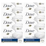 Dove Orginal Beauty Cream Bar 3 in 1 Cleanses, Moisturises and Nourishes Sulphate-Free Bath Soap for Soft and Smooth Skin, Suitable for Daily Use, 8x90g