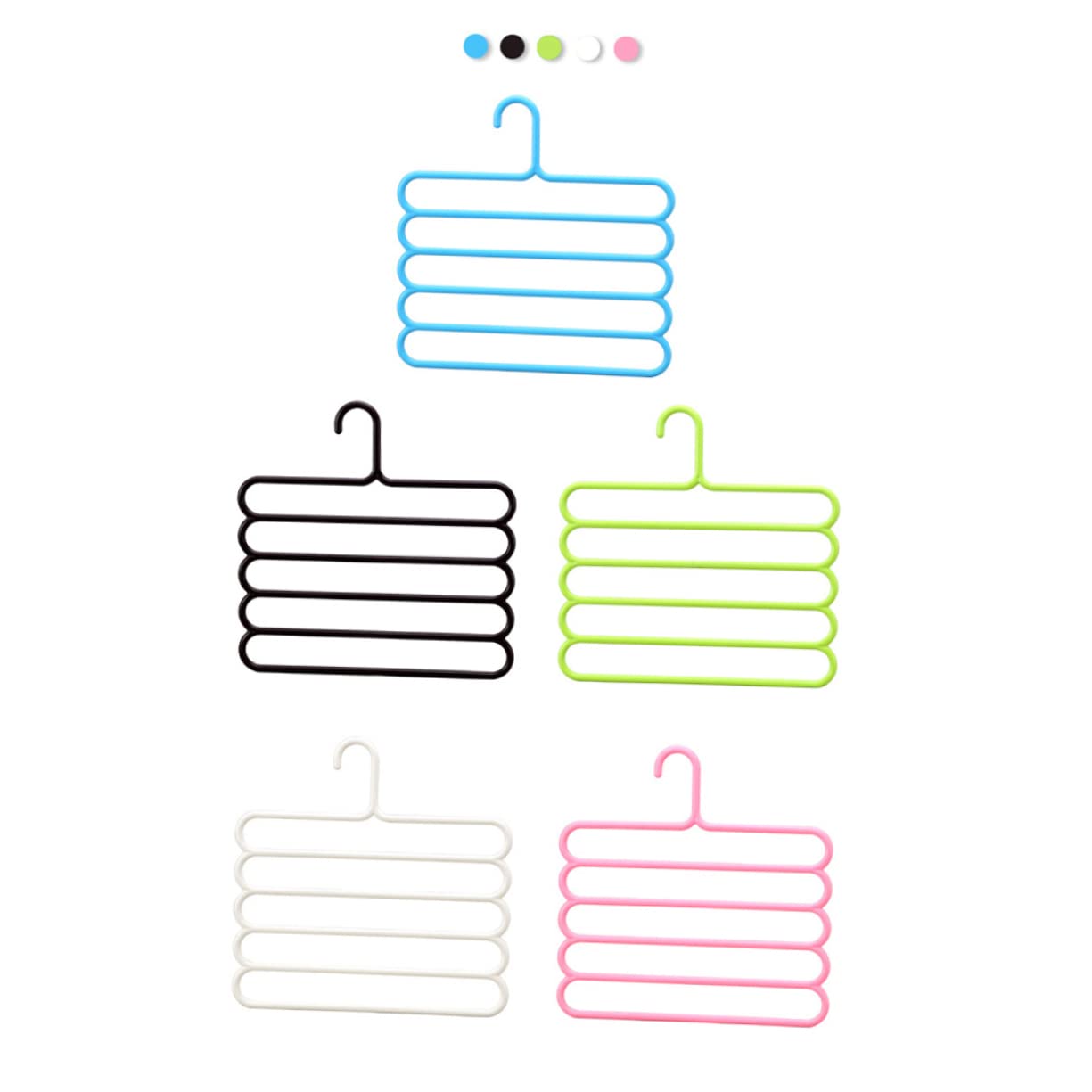 SOLUSTRE Multipurpose Clothes Hangers Non Slip Hangers for Trousers Skirts Scarves Holds Items White Color for Organizing Your Wardrobe