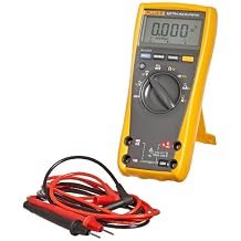 Fluke 177 RMS Digital Multimeter with Backlight, 50 Megaohm Resistance, 1000V AC/DC Voltage, 10A AC/DC Current with a NIST-Traceable Calibration Certificate with Data