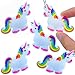 Produktbild German Trendseller® - 12 x Einhorn - Party - Anhänger  NEU  Kindergeburtstag  Mitgebsel  Regenbogen Einhorn - Party  12 Stück