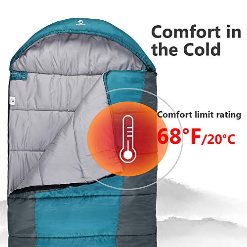 Saco de dormir Bessport para o verão | Sacos de dormir para adultos quentes e frios de 3 a 4 estaçõe