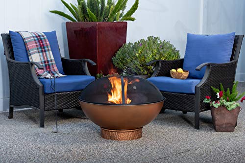 Bond Manufacturing 51578 Tazon 30" Wood Burning Steel Fire Pit, Copper #TOP4