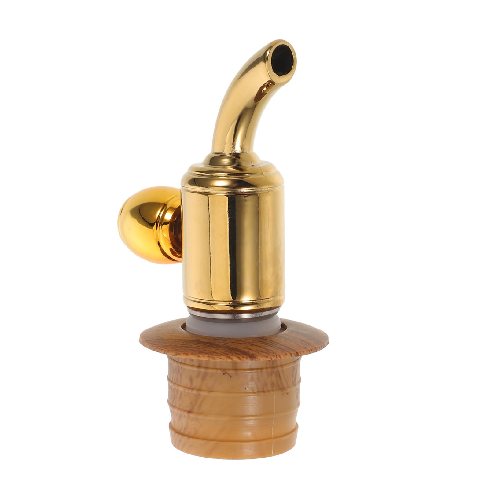 Grifo de madera dorado ULTECHNOVO con tapón y control de flujo para barril