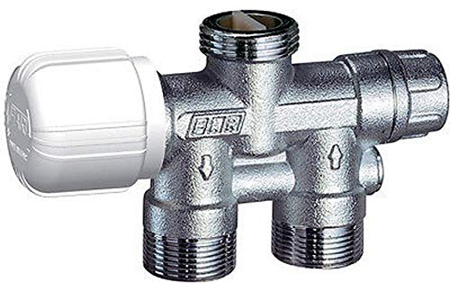 1431 Vanne thermostatique droite simple tube double sans robinet et bouchon FAR