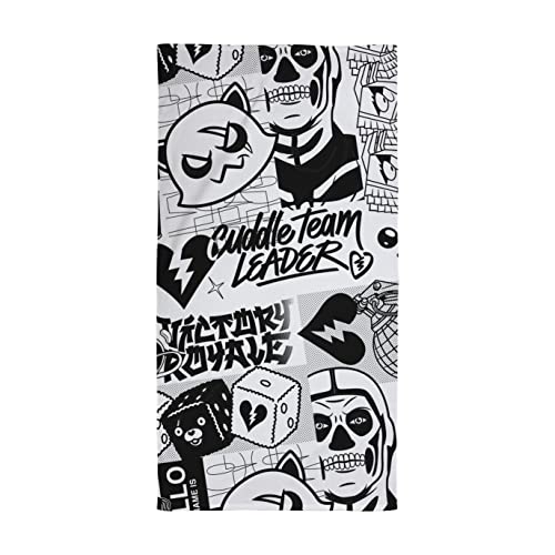Toalla oficial de Fortnite Fanzine, diseño de 2 caras, color blanco y negro, producto oficial...