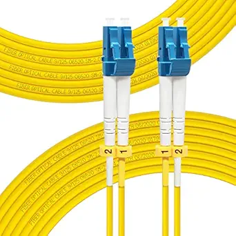 FLYPROFiber- 150M/492ft OS2 Fiber Patch Cable LC to LC, Length Options: 0.2m-300m, 1G/10GB Single Mode Duplex LC-LC 9/125um SMF Fiber Optic Cable Cord LSZH 150Meter(492ft)