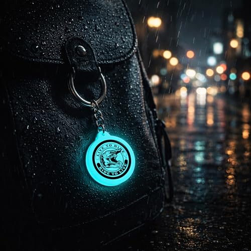 Image of Mi Glow Store Glow in Dark Keychain for Bike Men | Gift for Man | Bike Accessories | Charges in Light Glows in Dark | Key chain for Bike