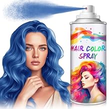 CAHIUYOA Temporary Hair Dye Spray,Blue Hair Spray Color Temporary for Kids Women,One Time Washable Hair Color for Christmas Party, Halloween Cosplay 120ml,Blue