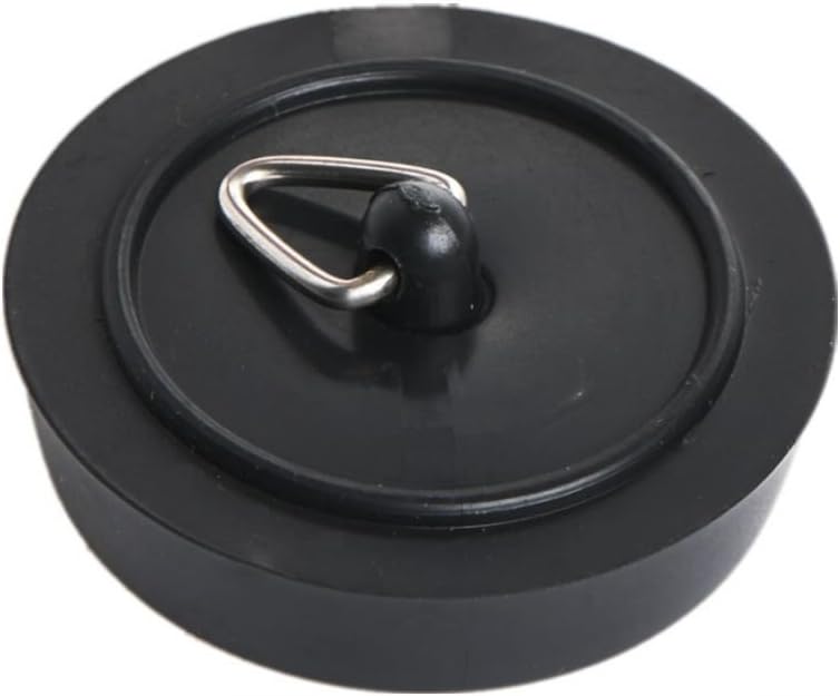 Merriway BH02224 (2 Pcs) Bath Plug, Black 45mm (1.3/4 inch) - Pack of 2 Pieces