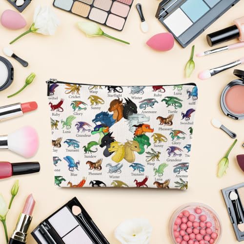 LONGXIN Wings Dragon Darkstalker Cosmetic Make up Bag Wing Dragons Inspired Gift Dragon Tribes Gifts Wings Bookish Merch Makeup Zipper Pouch Bag4