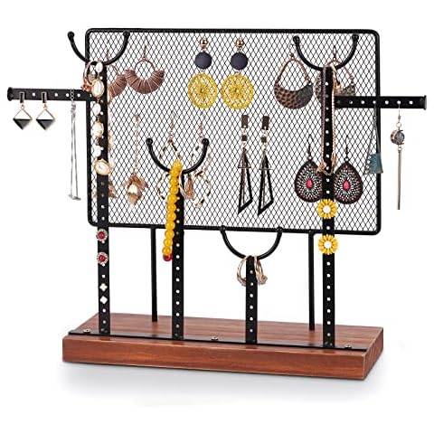 Earring Holder Stand Earring Display Stand Hexagon Earring Organiser Mesh Jewellery Stand Organiser jewellery Holder Tower for jewellery Display Cover