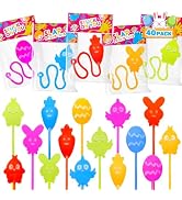 Easter Basket Stuffers for Toddlers 40 Pack, Non Candy Easter Sticky Hands Egg Hunt Fillers Suppl...