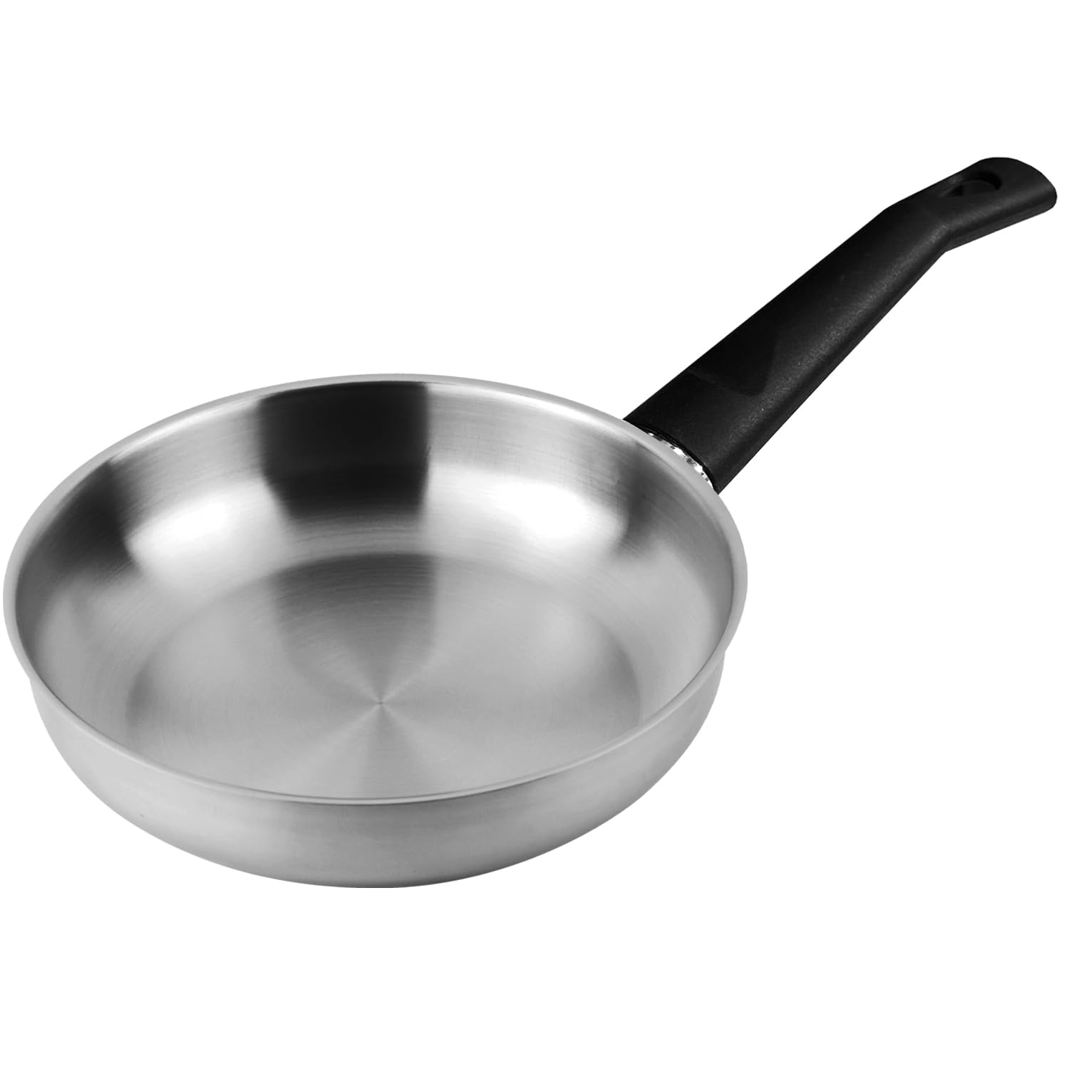 Magefesa Essencial Inox - Padella Argentata 18 cm Di Acciaio Inossidabile, Senza Rivestimento Né Antiaderente, Ecologica, Tutti I Tipi Di Cucine, Induzione