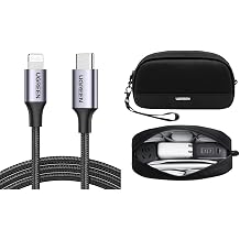 UGREEN USB-C Lightning Cable, MFi Certified PD Compatible, Fast Charging & UGREEN Gadget Pouch, Compact, PC Peripheral Accessories, Storage Case
