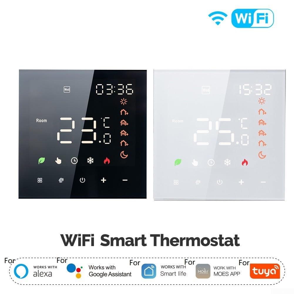 Smart WLAN Thermostat LCD Touchscreen PC Gehäuse(Black Electric)