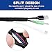 Split-Sleeve Wire Loom for High-Temperature Automotive Harness and Home Cable Management, 25ft - 3/8 inch Braided Cable Management Sleeve Cord Protector, Self-Wrapping Split Wire Loom