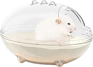 VILLFUL 3-teiliges Hamsterbad Set - Transparente Sandbad Wannen Für Kleintiere