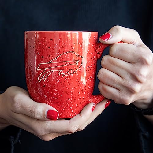 Image of Rico Industries NFL Football 16 oz Team Color Laser Engraved Speckled Ceramic Coffee Mug