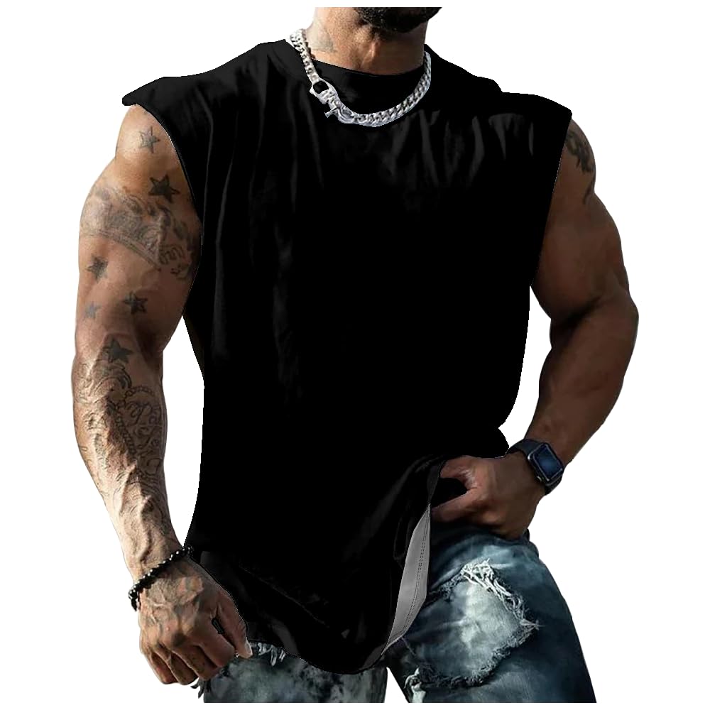 MARSVOVO Mens Tank Top Soft Fashion Graphic Tees Loose Casual Breathable Tropical Workout Muscle Shirts