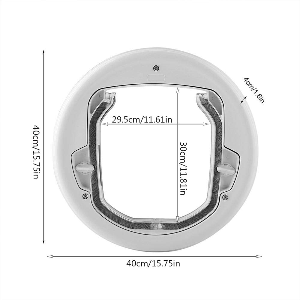 Katzenklappe Innentüi Hundeklappe Cat Flap Door Connect Katzentür Schwarz Mit 4 Wege Magnet Schließ,Haustierklappe Katzen Und Kleine Hunde,Runde Mit Door Liner Kit Für Glasschiebetü,L