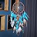 TEESHLY Dream Catchers with Tree of Life and Teal Feather Indian Handmade Dreamcatchers for Boho Wall Hanging Decoration, Ornament Festival Gift (Green Tree of Life)